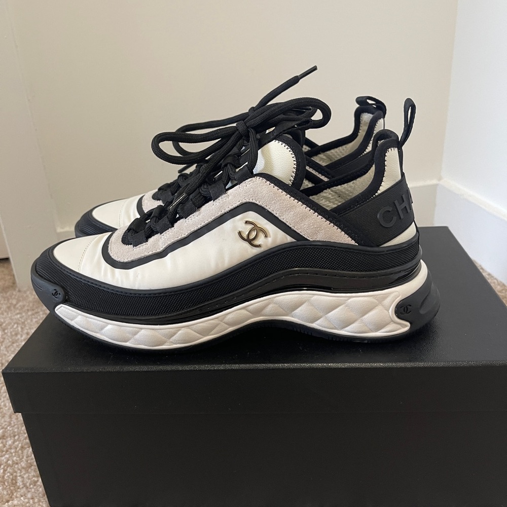 Chanel sneakers Like new. Only worn once.